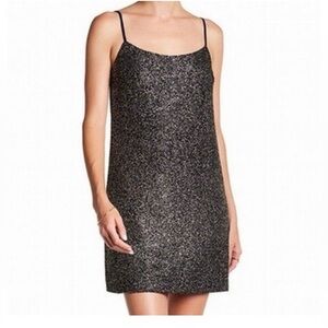 CeCe Black and Gold Mini Dress